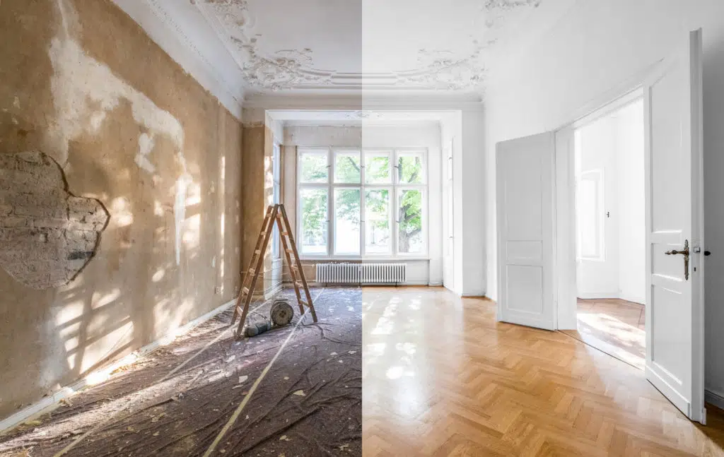 Property refurb before and after
