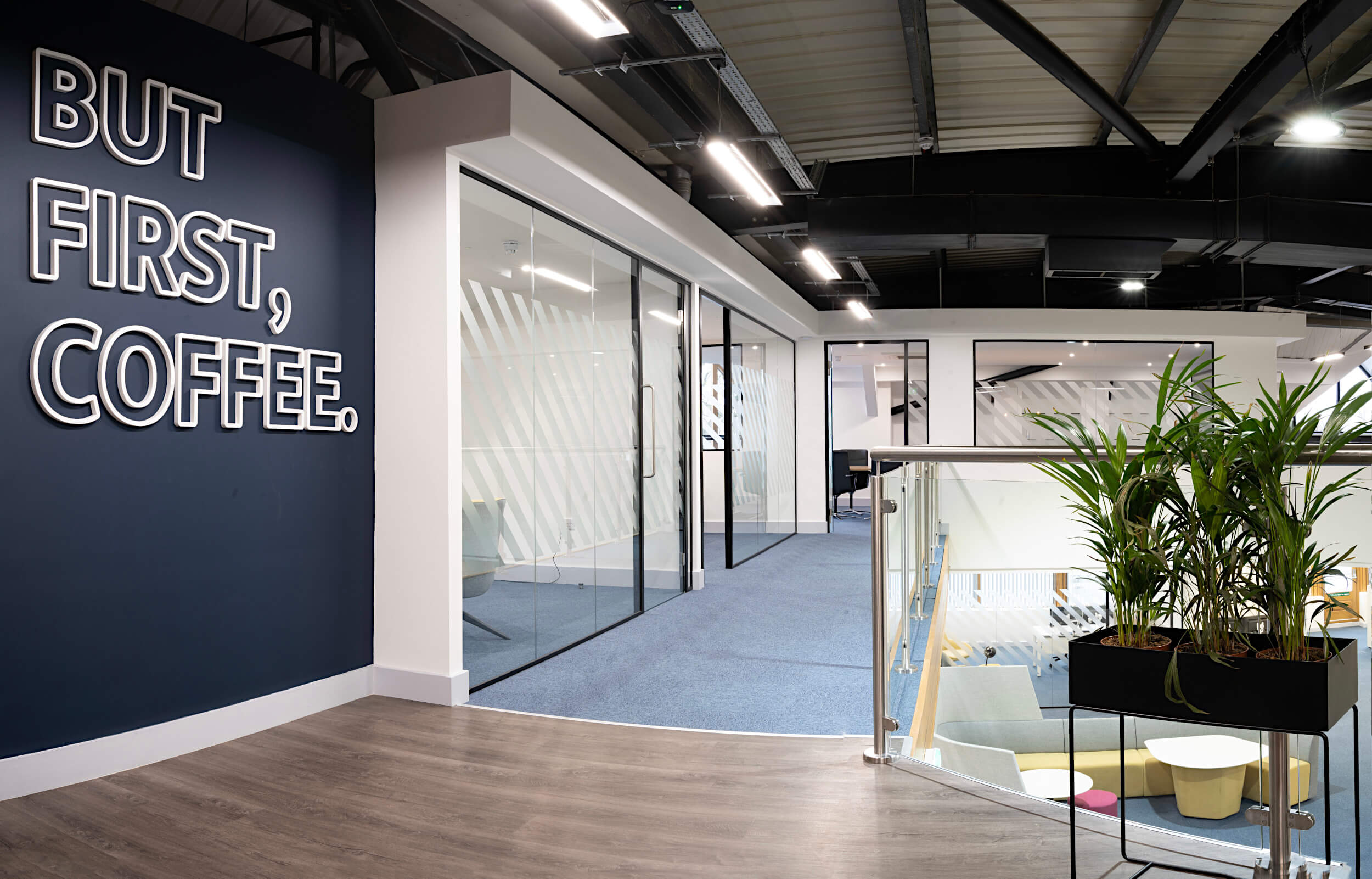 But first coffee through to meeting rooms tiny